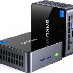 GMKtec Mini PC Intel Core i7-1195G7 (Turbo 5.0 GHz) 32GB DDR4 1TB SSD Desktop Mini Computers WiFi 6, BT 5.2/ DP, HDMI/RJ45 2.5G/USB4.0