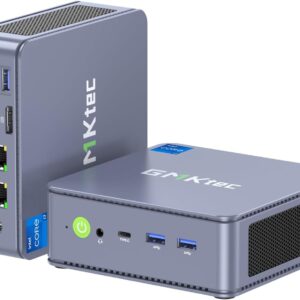 GMKtec Mini PC Intel i7-13620H (Up to 4.9GHz) 32GB DDR5+2TB PCIe4.0 SSD i225V Dual NIC Mini Desktop Computers/USB-C/USB4.0 K7 Plus Blue