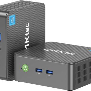 GMKtec Mini PC Intel N150 (Turbo 3.6GHz) 16GB DDR4 1TB PCIe M.2 NVMe SSD, Desktop Computer 4K Dual HDMI Display/4x USB3.2/WiFi 6/BT5.2/RJ45 Ethernet Nucbox G3 Plus